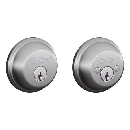 Schlage Residential Grade 1 Single Cylinder Deadbolt Lock, Conventional Cylinder, 5 Pins, Keyed Different, Dual Option L B60F 626 KD